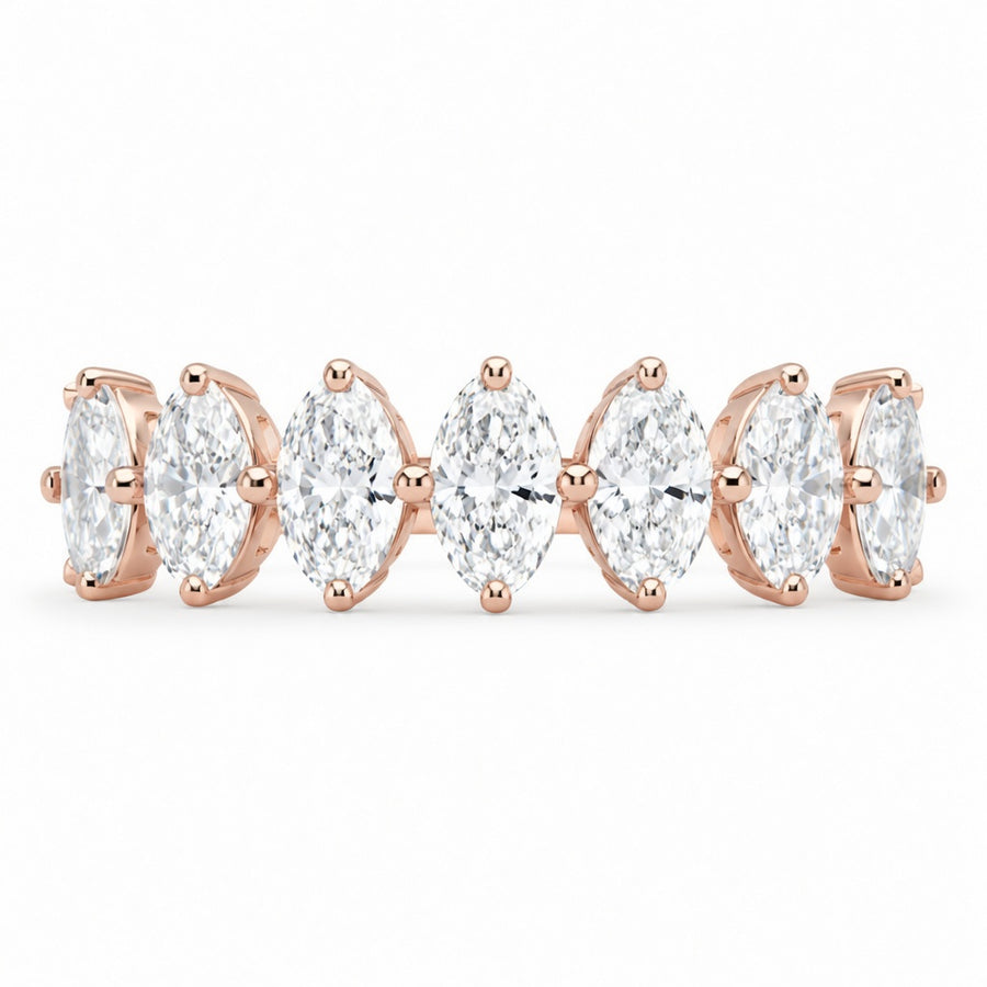 1.60 CT Lab-Grown Diamond 6-Stone Anniversary Ring in 14K White Gold (D–F / VS1–VS2)
