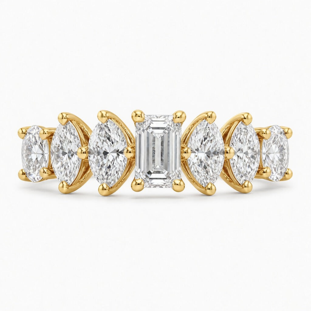 14K White Gold Lab-Grown Diamond Eternity Wedding Band Ring (1.10 CTW – D–F / VS1–VS2)