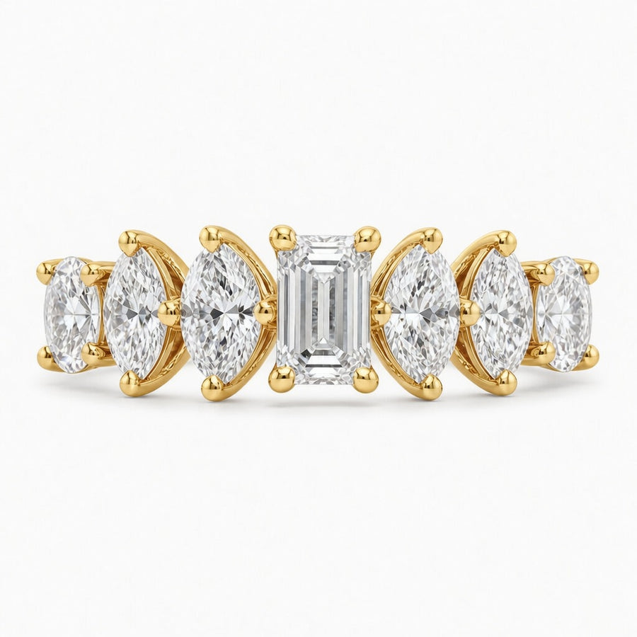 14K White Gold Lab-Grown Diamond Eternity Wedding Band Ring (1.10 CTW – D–F / VS1–VS2)