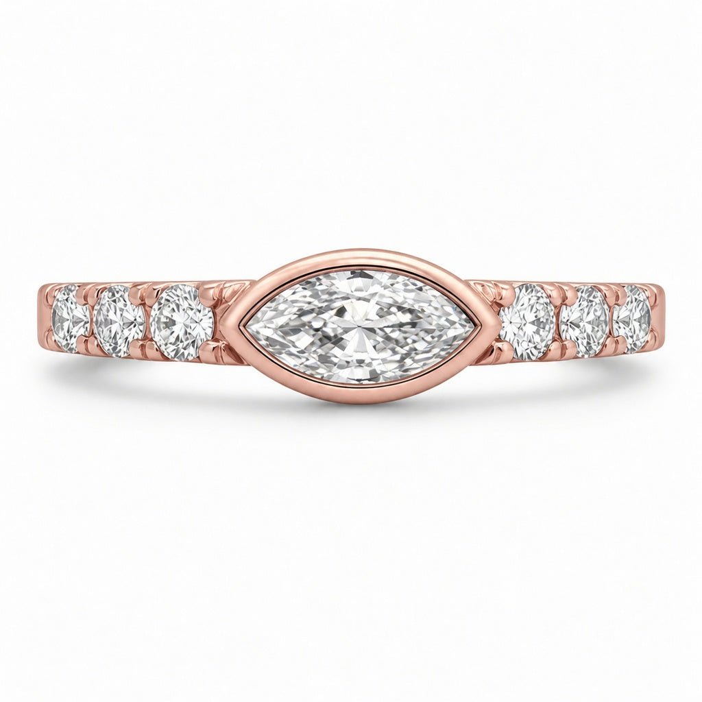 1.00 CT Lab-Grown Diamond Stackable Fashion Ring in 14K White Gold (D–F / VS1–VS2)