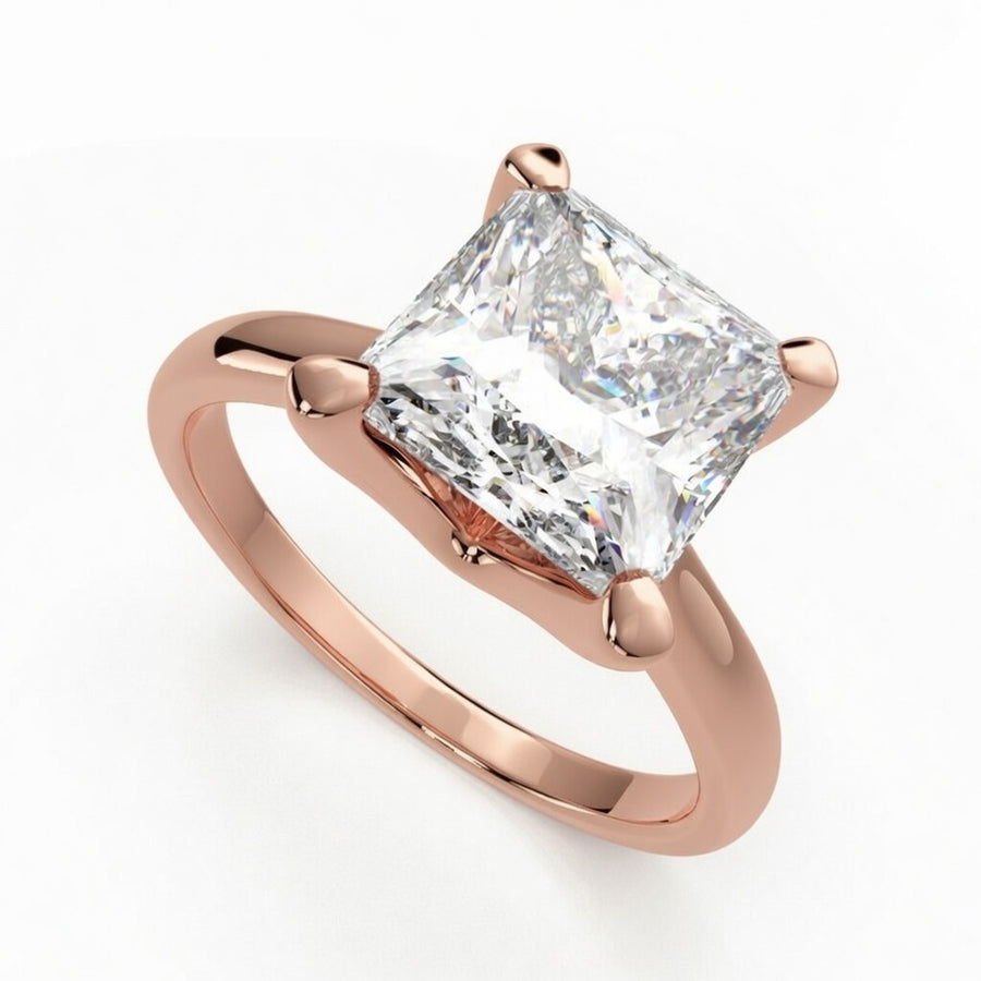 Juliana 4 Carat Princess Cut Classic Solitaire Engagement Ring