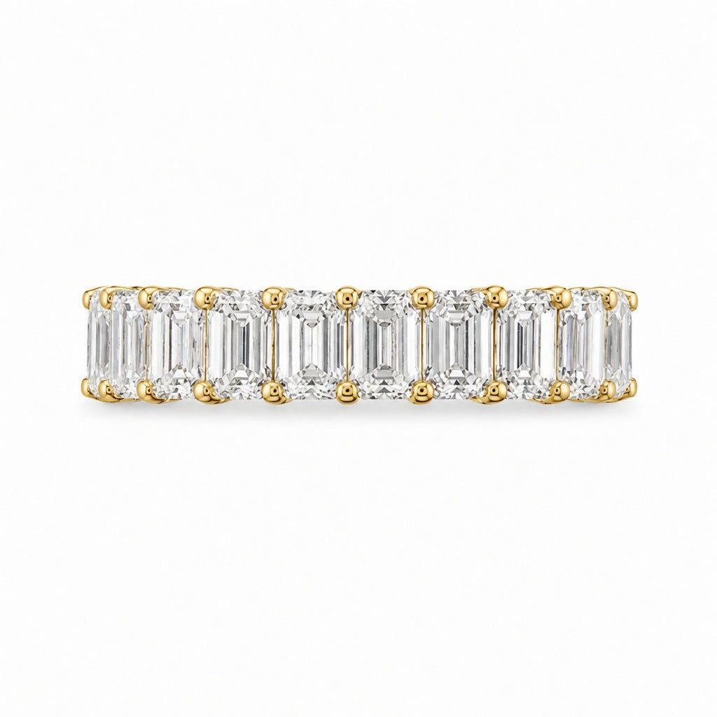 4.06 CT Lab-Grown Diamond Eternity Ring in 14K White Gold (D–F / VS1–VS2)