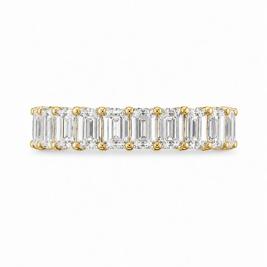4.06 CT Lab-Grown Diamond Eternity Ring in 14K White Gold (D–F / VS1–VS2)
