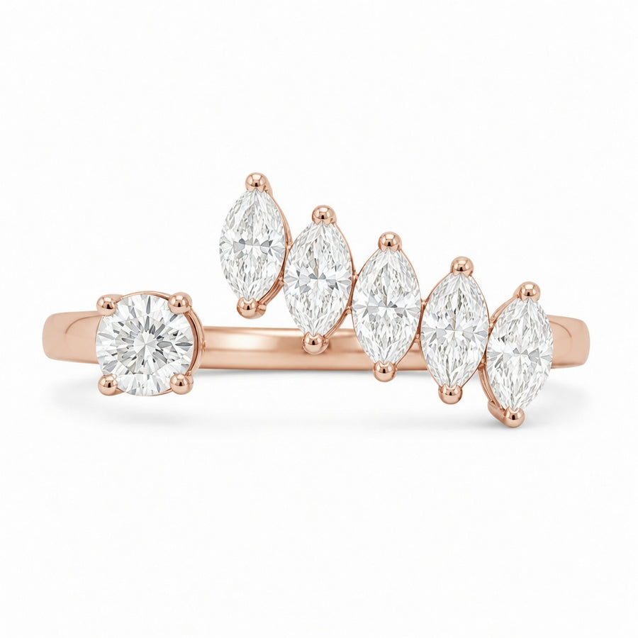 1.50 CT Lab-Grown Diamond Wrap Fashion Ring in 14K White Gold (D–F / VS1–VS2)