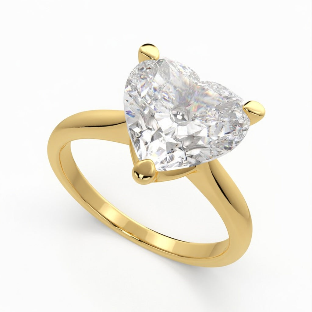 Juliana 4 Carat Heart Cut Classic Solitaire Engagement Ring