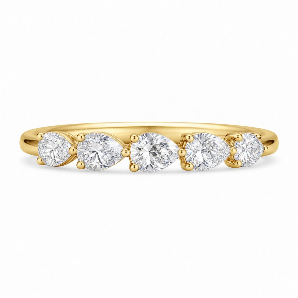 14K White Gold Lab-Grown Diamond 5-Stone Fashion Ring (1.00 CTW – D–F / VS1–VS2)
