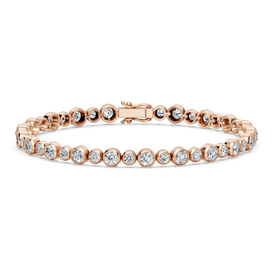 5.14 Carat Round Cut Diamond Tennis Bracelet VS1 D F White Gold 14k