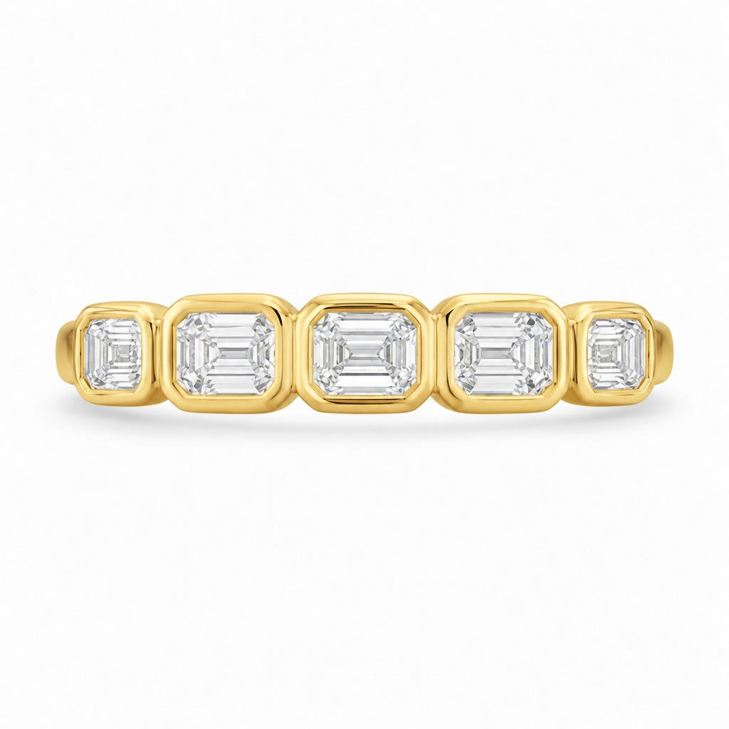1.05 CT 5-Stone Lab-Grown Diamond Fashion Ring in 14K White Gold (D–F / VS1–VS2)
