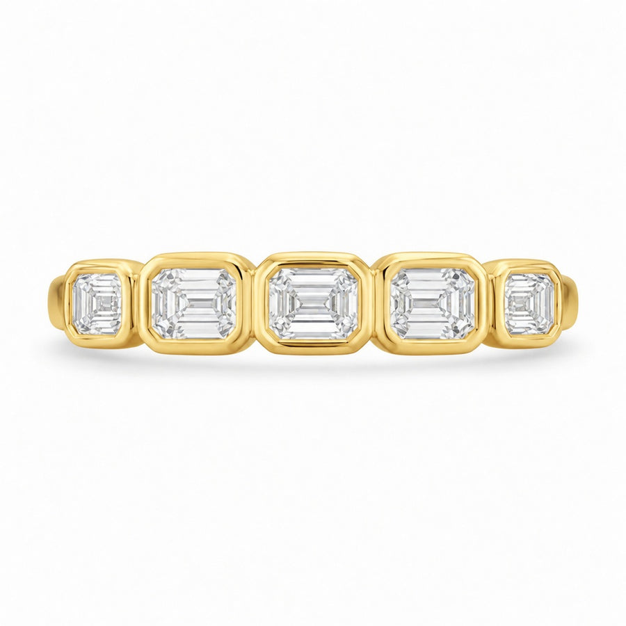 1.05 CT 5-Stone Lab-Grown Diamond Fashion Ring in 14K White Gold (D–F / VS1–VS2)