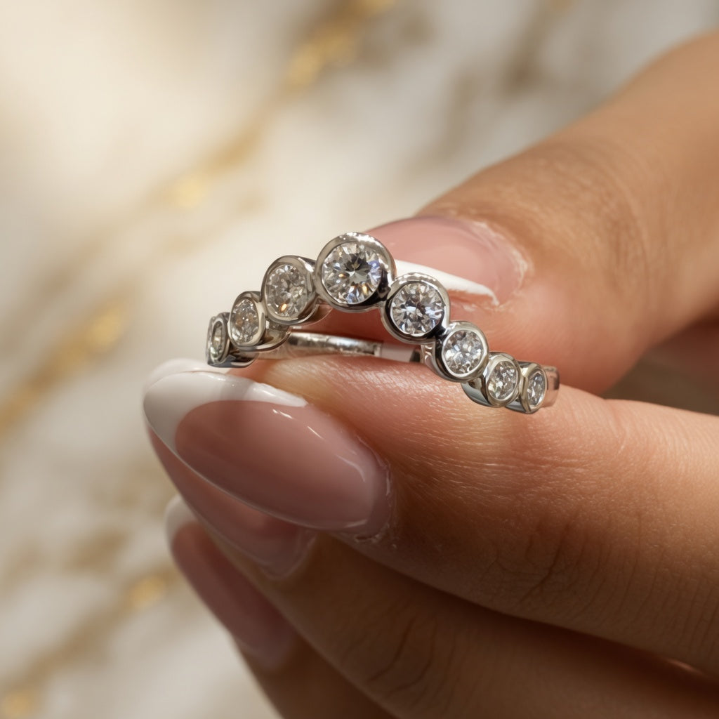 1.00 CT Lab-Grown Diamond Stackable Ring in 14K White Gold (D–F / VS1–VS2)