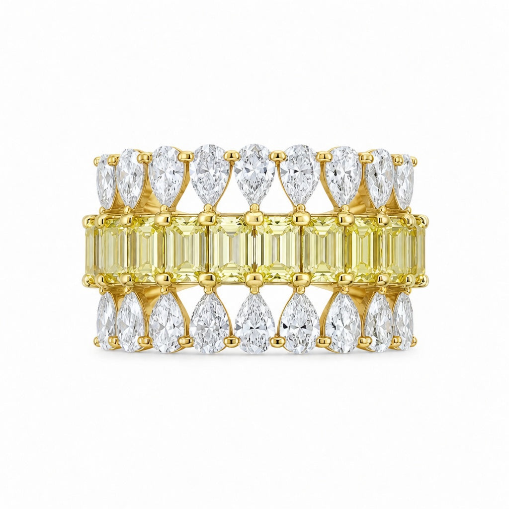 3.90 CT Lab-Grown Diamond Fashion Ring in 14K Gold (D–F / VS1–VS2)