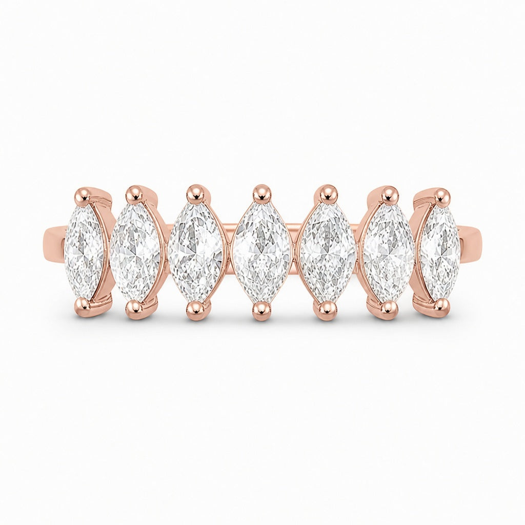 14K White Gold Lab-Grown Diamond Half Eternity Fashion Ring (2.10 CTW – D–F / VS1–VS2)