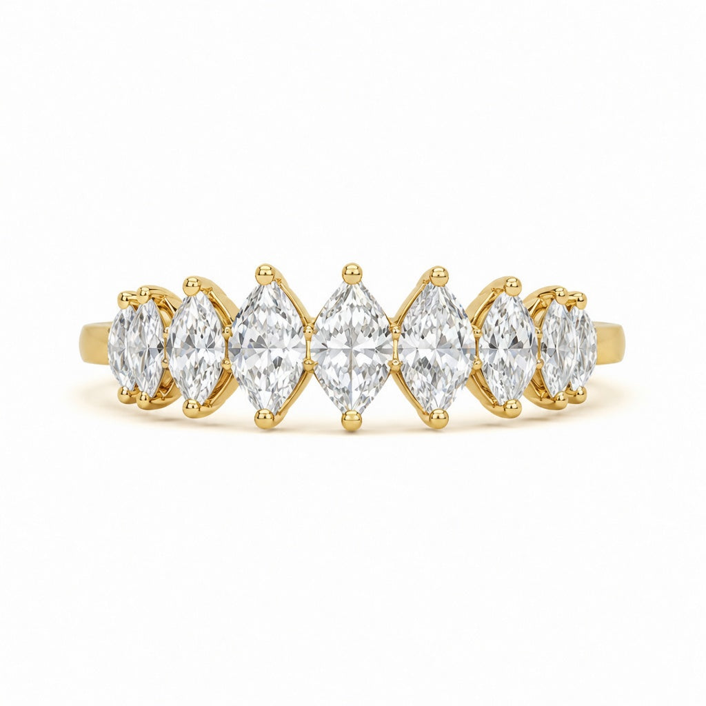 1.40 CT Lab-Grown Diamond Band Fashion Ring in 14K White Gold (D–F / VS1–VS2)
