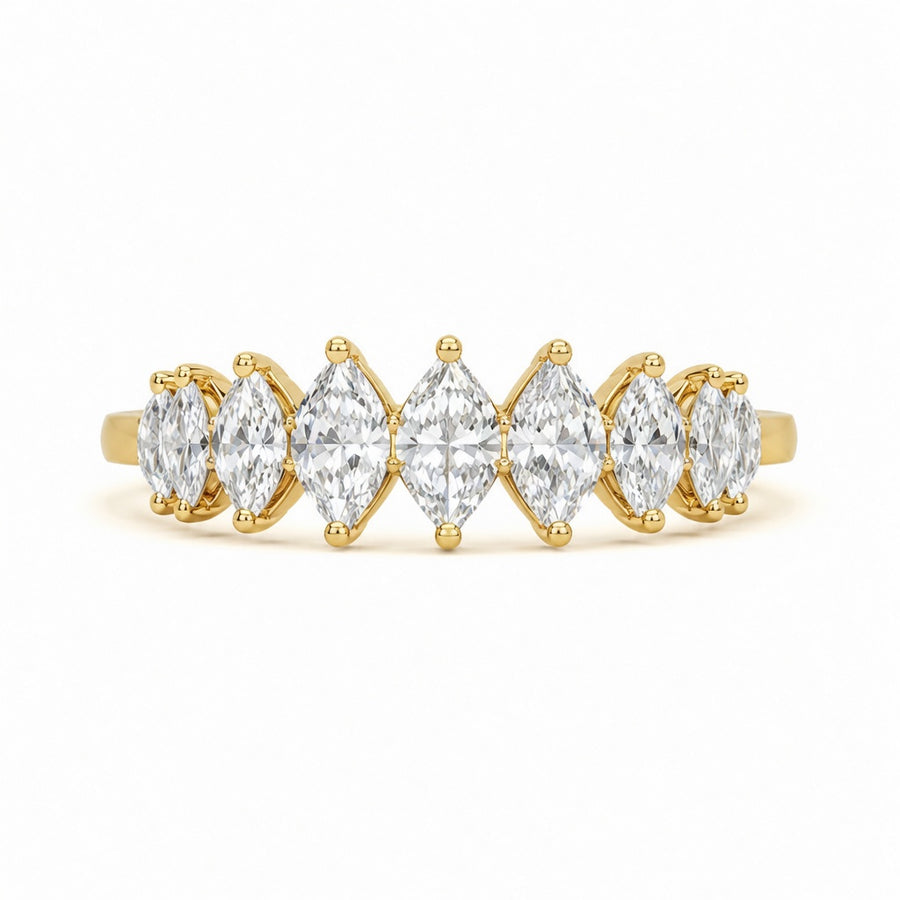 1.40 CT Lab-Grown Diamond Band Fashion Ring in 14K White Gold (D–F / VS1–VS2)