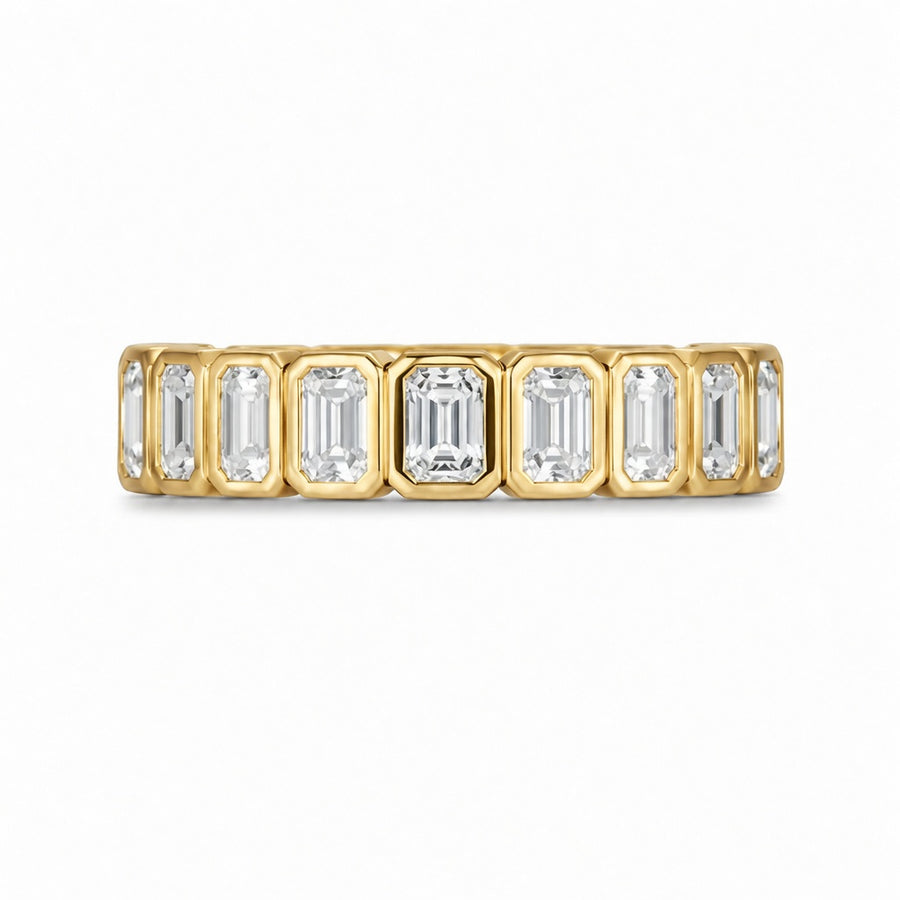1.00 CT Lab-Grown Diamond Half Eternity Ring in 14K White Gold (D–F / VS1–VS2)