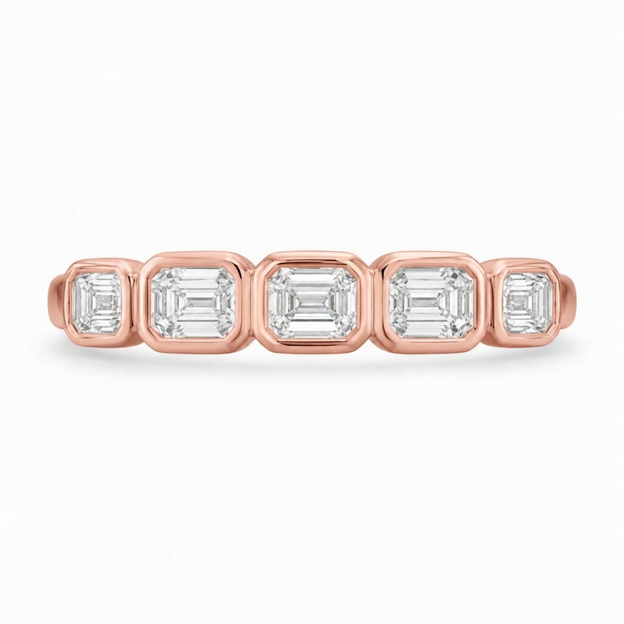 1.05 CT 5-Stone Lab-Grown Diamond Fashion Ring in 14K White Gold (D–F / VS1–VS2)