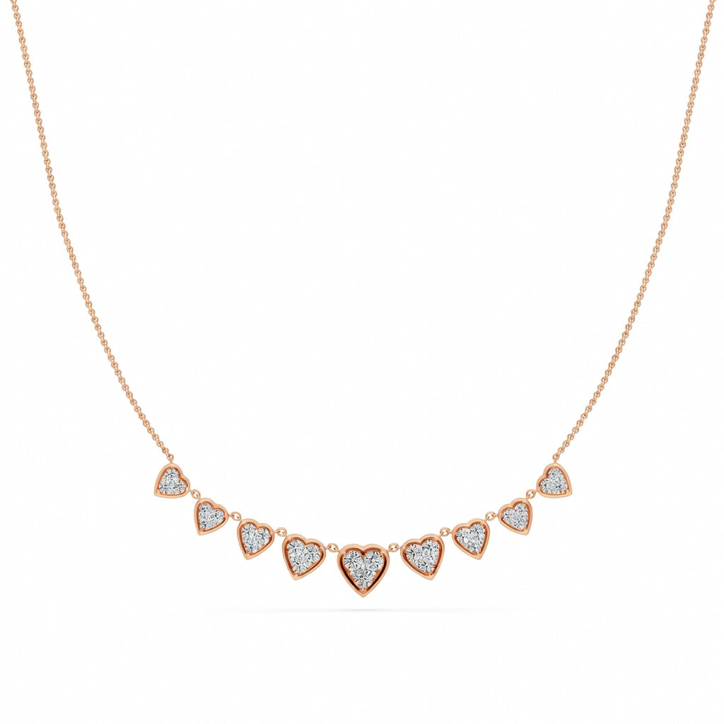 0.8 Ct Round Cut Diamond Pendant Necklace VS1 D-F White Gold 14k