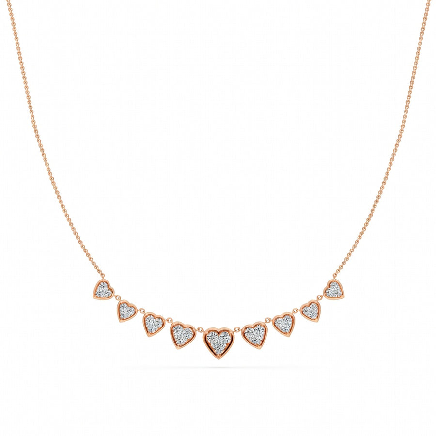 0.8 Ct Round Cut Diamond Pendant Necklace VS1 D-F White Gold 14k