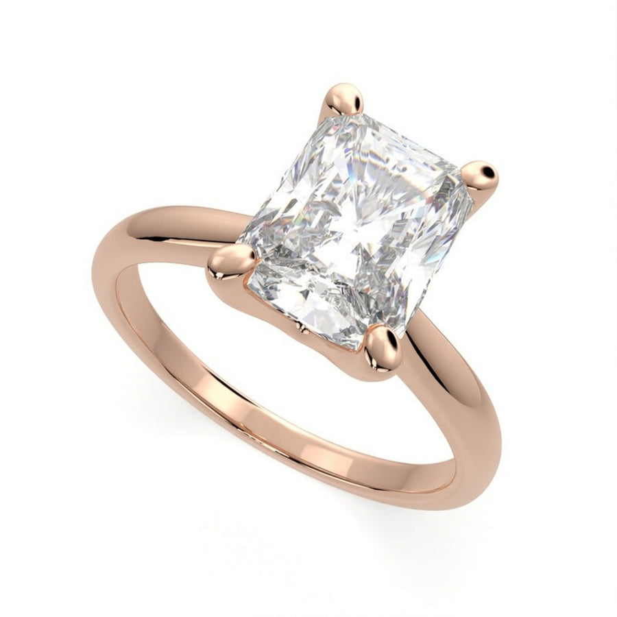 Juliana 3 Carat Radiant Cut Classic Solitaire Engagement Ring