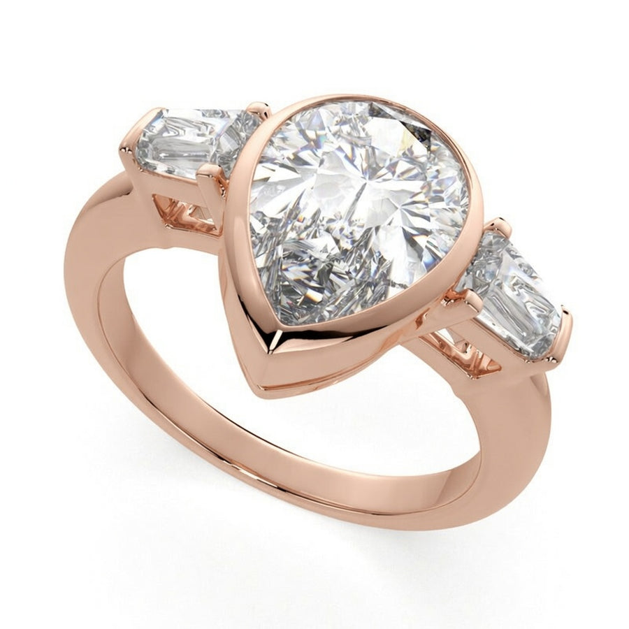 Emilia 2.5 Carat Pear Cut Trilogy 3 Stone Engagement Ring