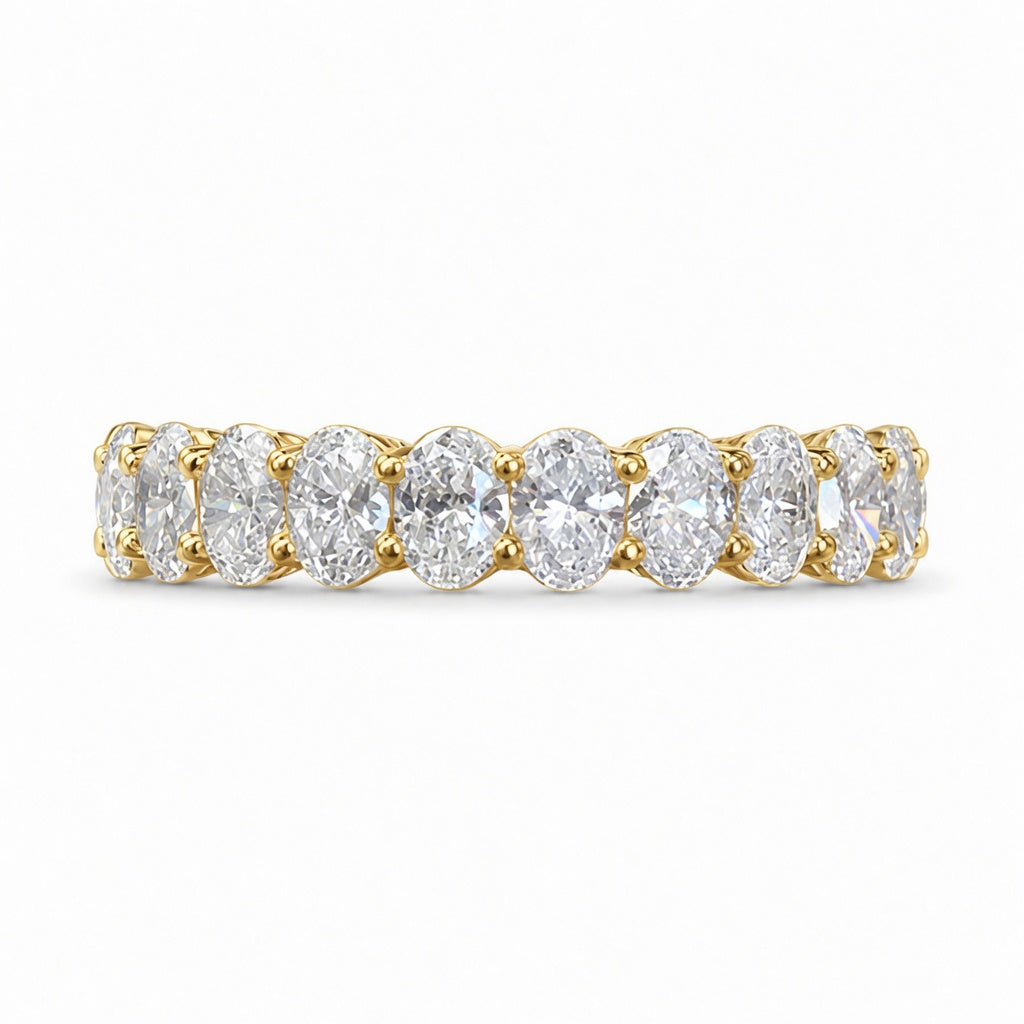 3.41 CT Lab-Grown Diamond Eternity Ring in 14K White Gold (D–F / VS1–VS2)