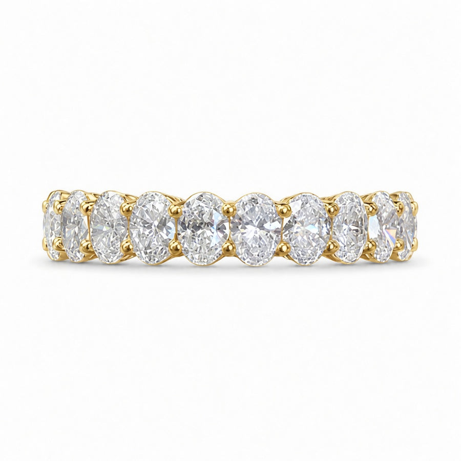 3.41 CT Lab-Grown Diamond Eternity Ring in 14K White Gold (D–F / VS1–VS2)