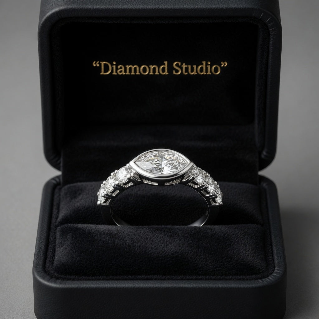 1.00 CT Lab-Grown Diamond Stackable Fashion Ring in 14K White Gold (D–F / VS1–VS2)