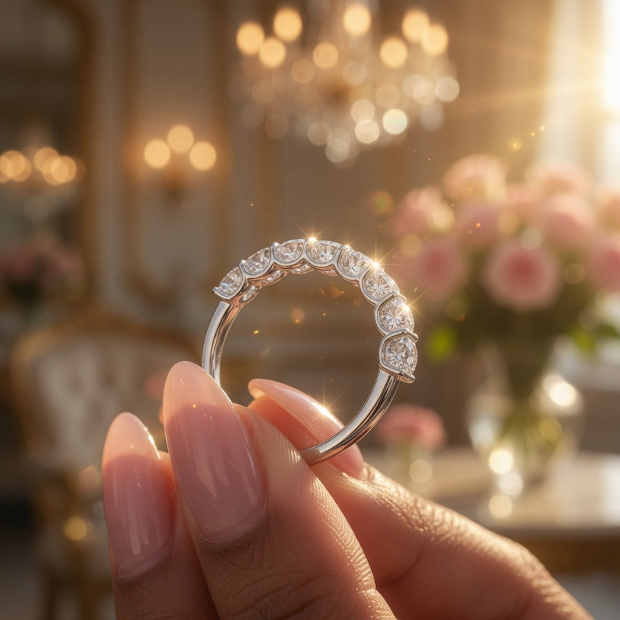 14K White Gold Lab-Grown Diamond Wedding Band (1.25 CTW – D–F / VS1–VS2)