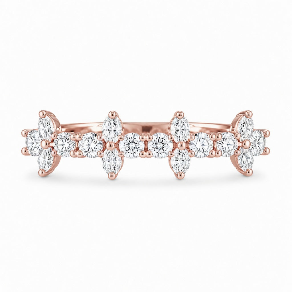 1.00 CT Lab-Grown Diamond Band Fashion Ring in 14K White Gold (D–F / VS1–VS2)