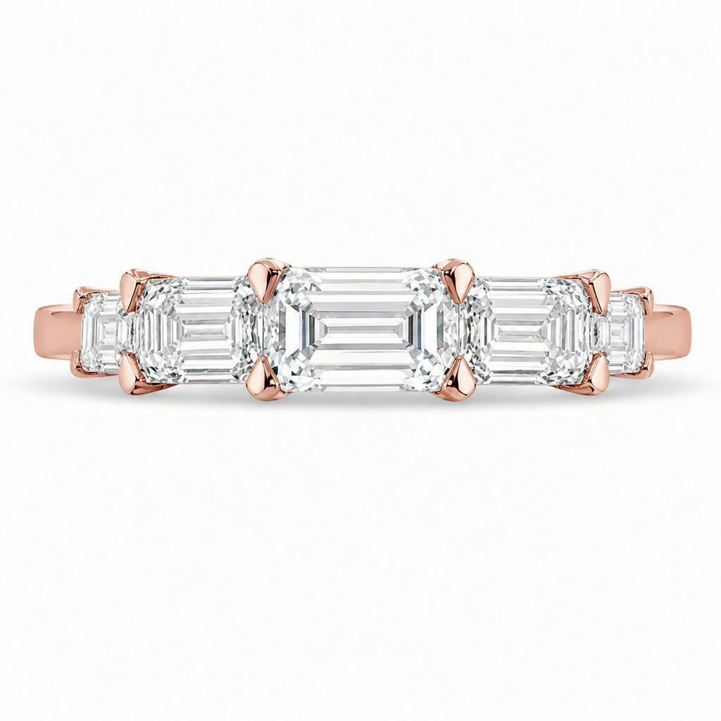 2.35 CT 5-Stone Lab-Grown Diamond Fashion Ring in 14K White Gold (D–F / VS1–VS2)