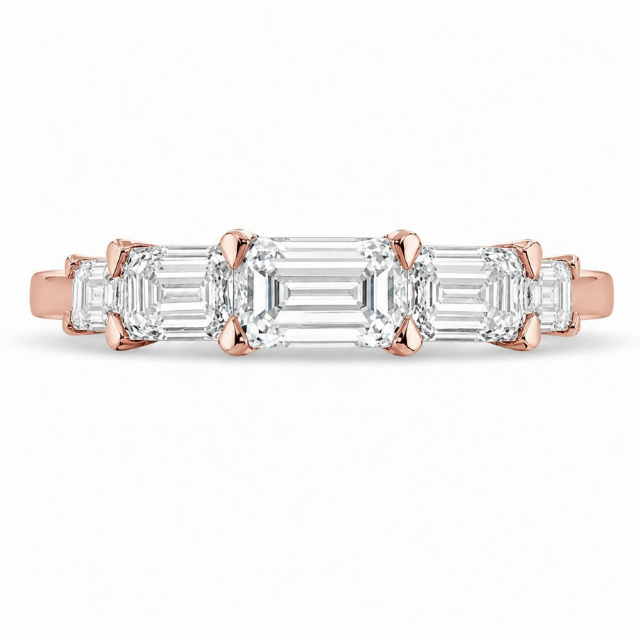 2.35 CT 5-Stone Lab-Grown Diamond Fashion Ring in 14K White Gold (D–F / VS1–VS2)