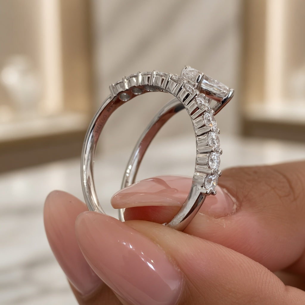 1.15 CT Lab-Grown Diamond Wrap Fashion Ring in 14K White Gold (D–F / VS1–VS2)