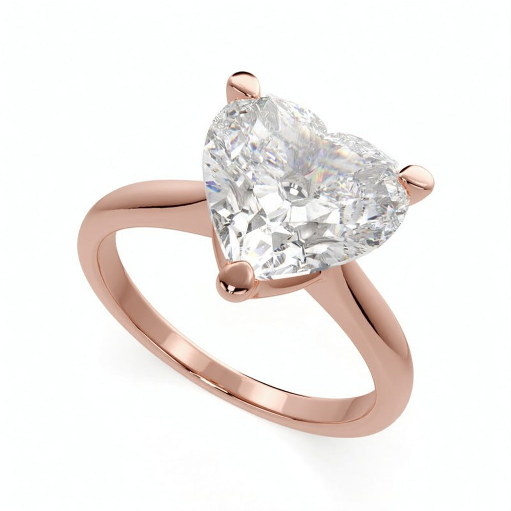 Juliana 2 Carat Heart Cut Classic Solitaire Engagement Ring
