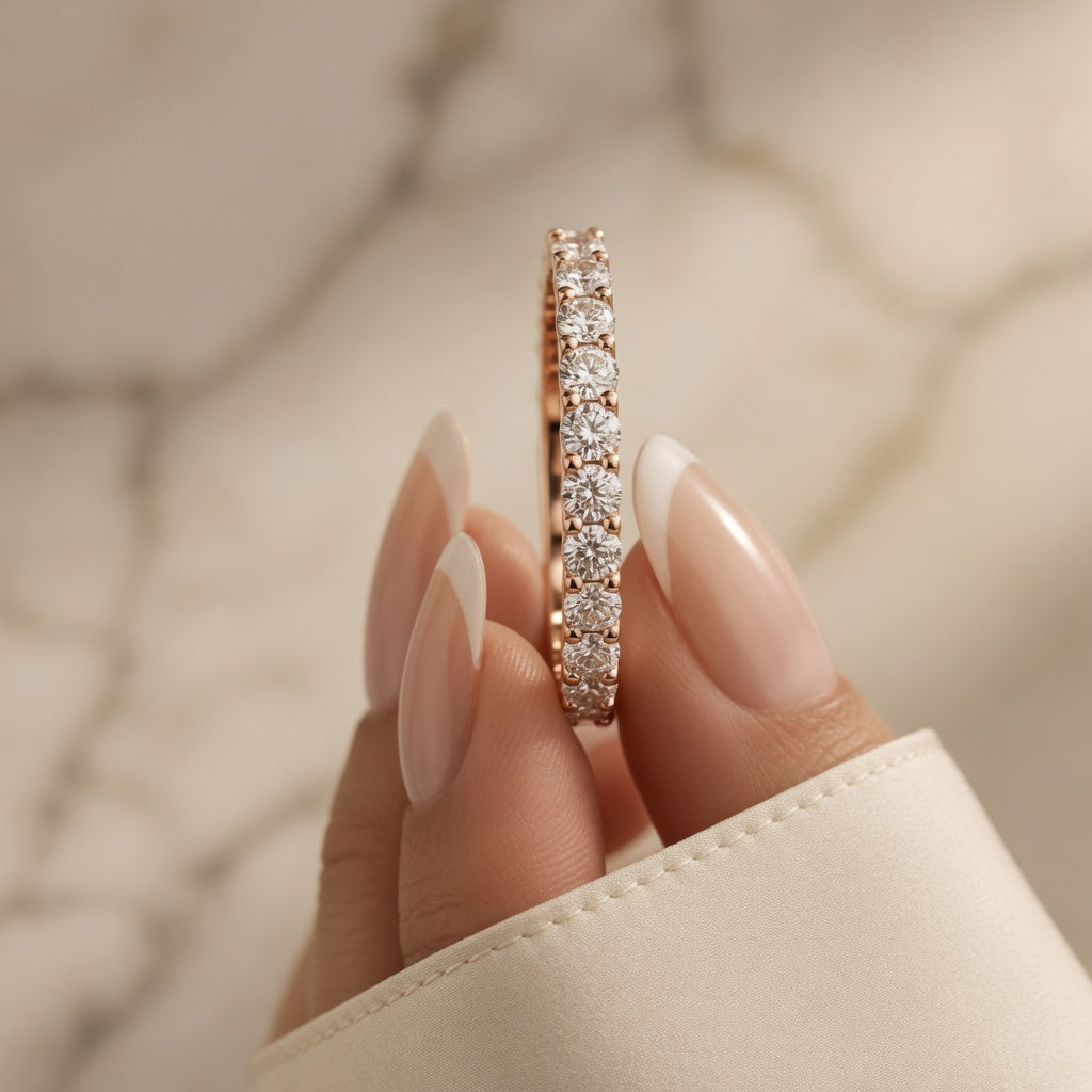 1.30 CT Lab-Grown Diamond Fashion Ring in 14K White Gold (D–F / VS1–VS2)