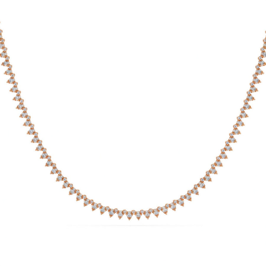 4.55 Ct Round Cut Diamond Tennis Necklace VS1 D-F White Gold 14k