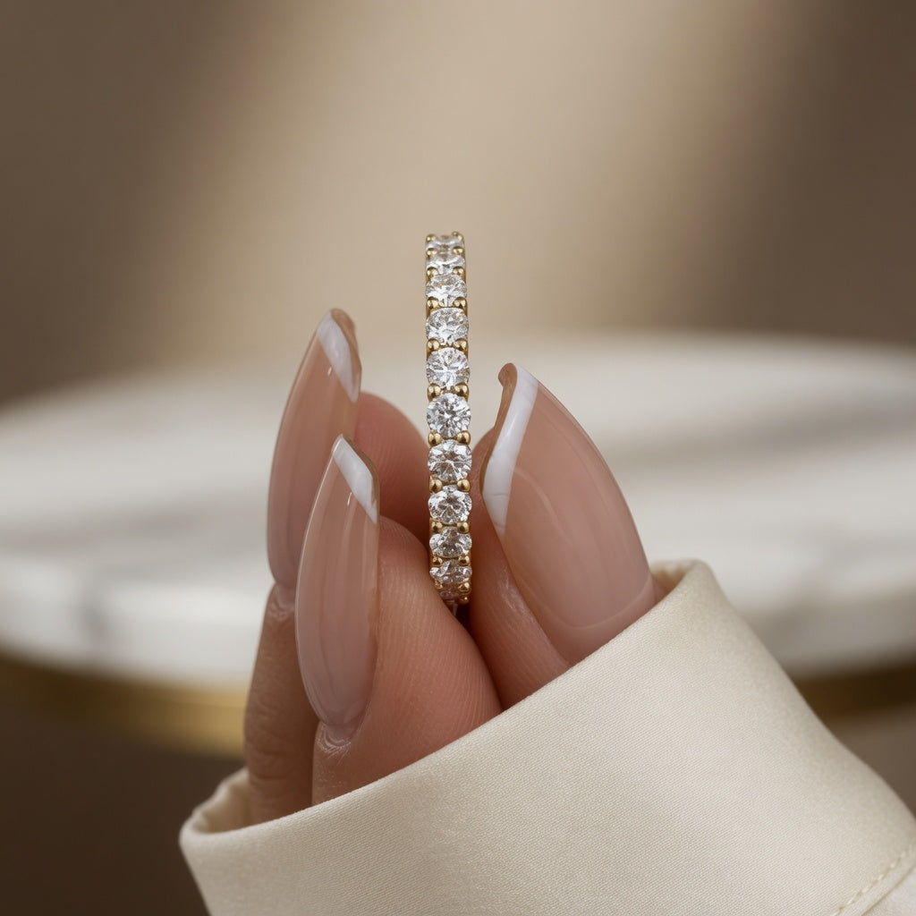 1.50 CT Lab-Grown Diamond Fashion Ring in 14K White Gold (D–F / VS1–VS2)