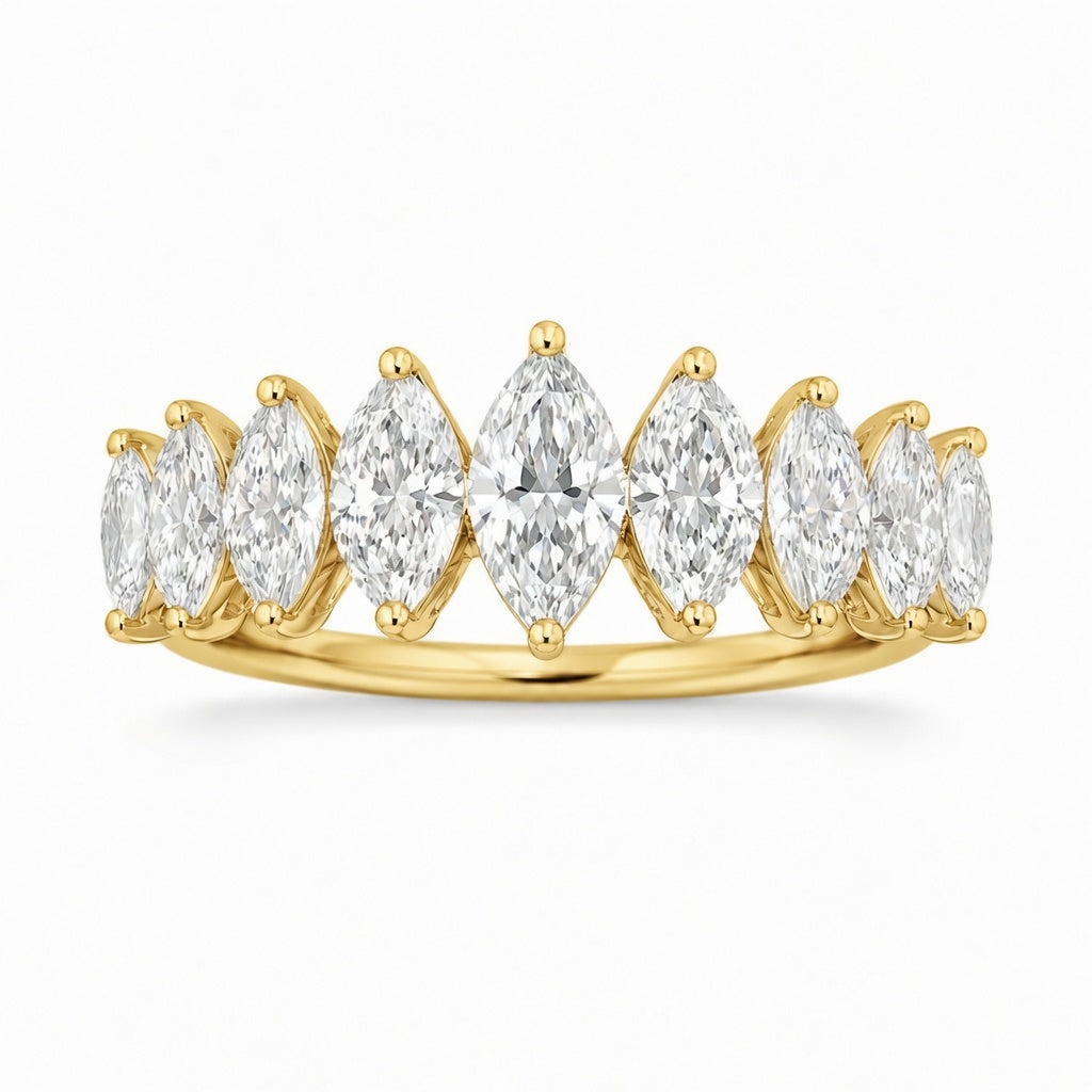 1.40 CT Lab-Grown Diamond Band Ring in 14K White Gold (D–F / VS1–VS2)