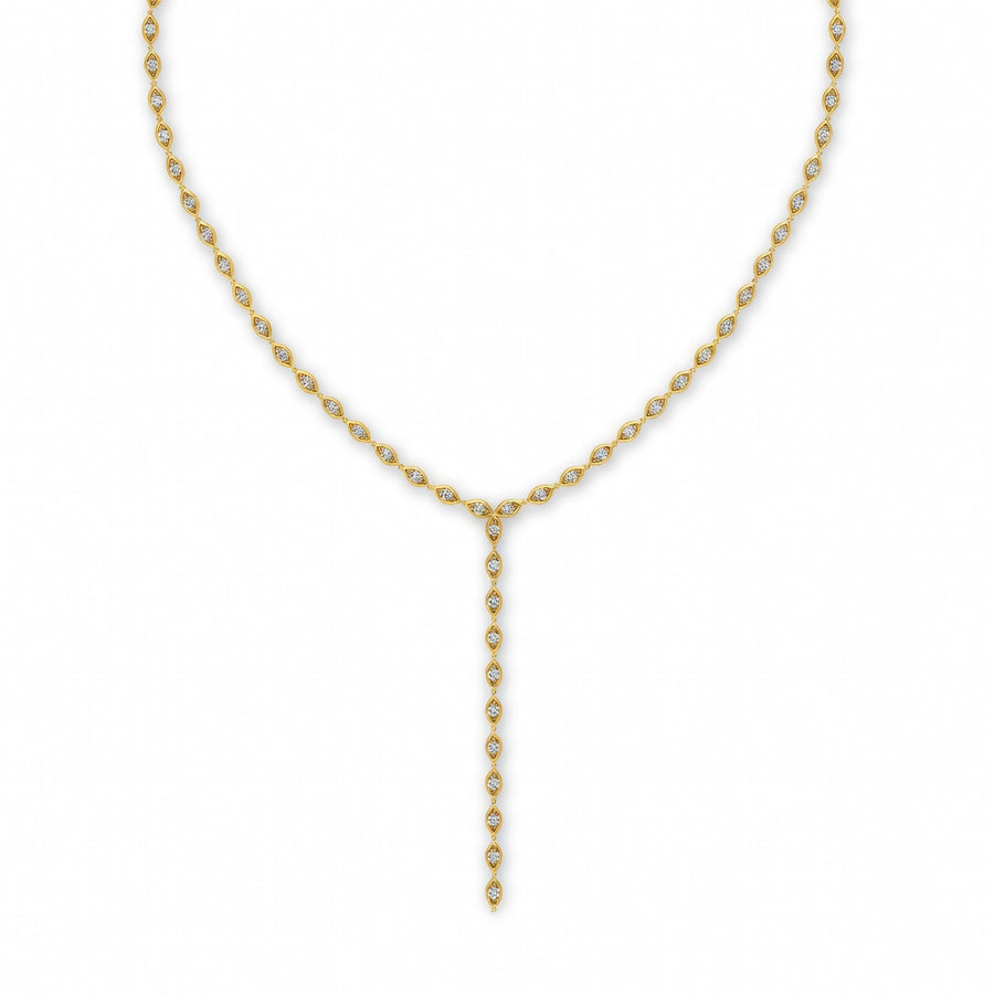5.2 Ct Marquise Cut Diamond Lariat Necklace VS1 D-F White Gold 14k