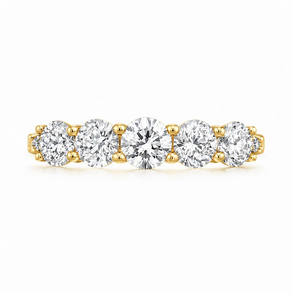 1.30 CT Lab-Grown Diamond Stackable Fashion Ring in 14K White Gold (D–F / VS1–VS2)