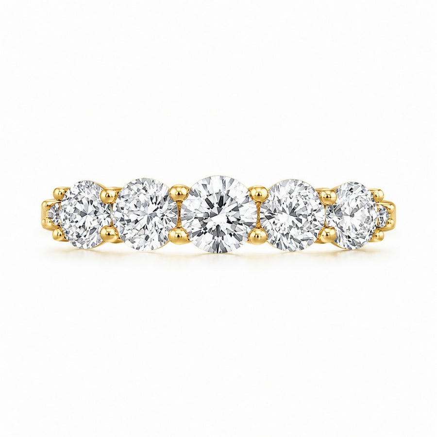 1.30 CT Lab-Grown Diamond Stackable Fashion Ring in 14K White Gold (D–F / VS1–VS2)