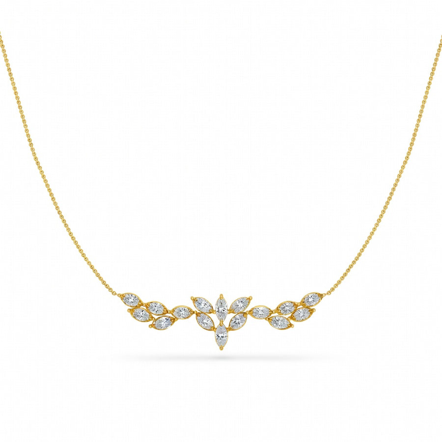 2.15 Ct Marquise Cut Diamond Chain Necklace VS1 D-F White Gold 14k