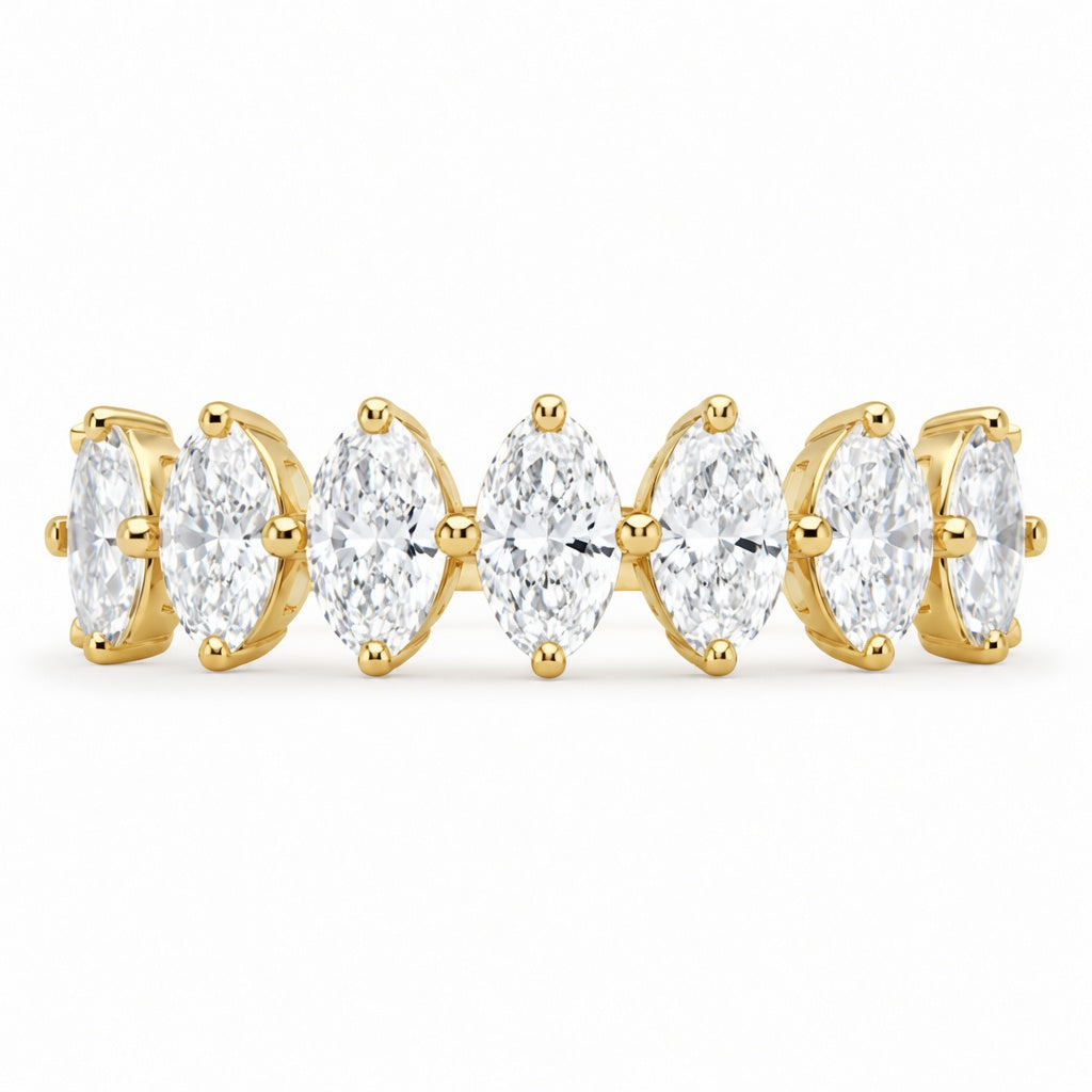 1.60 CT Lab-Grown Diamond 6-Stone Anniversary Ring in 14K White Gold (D–F / VS1–VS2)