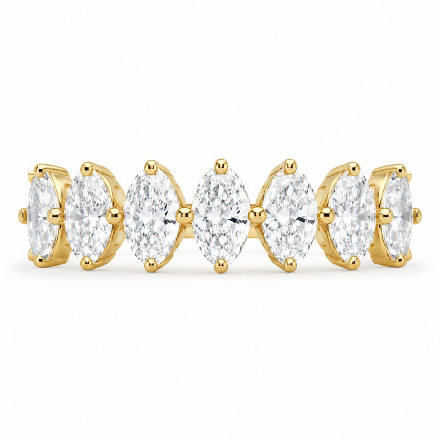 1.60 CT Lab-Grown Diamond 6-Stone Anniversary Ring in 14K White Gold (D–F / VS1–VS2)