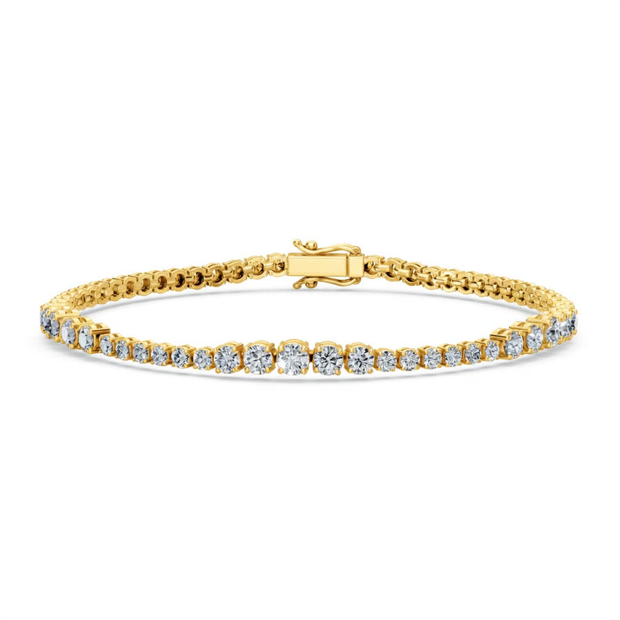 4.97 Carat Round Cut Diamond Tennis Bracelet VS1 D F White Gold 14k