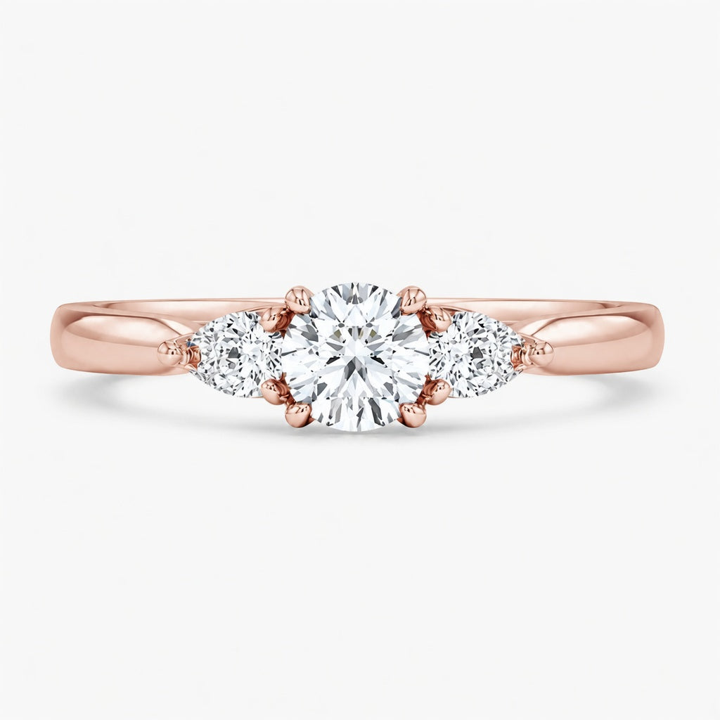1.80 CT Pear Cut Lab-Grown Diamond Three-Stone Engagement Ring in 14K White Gold – Classic Trilogy Design