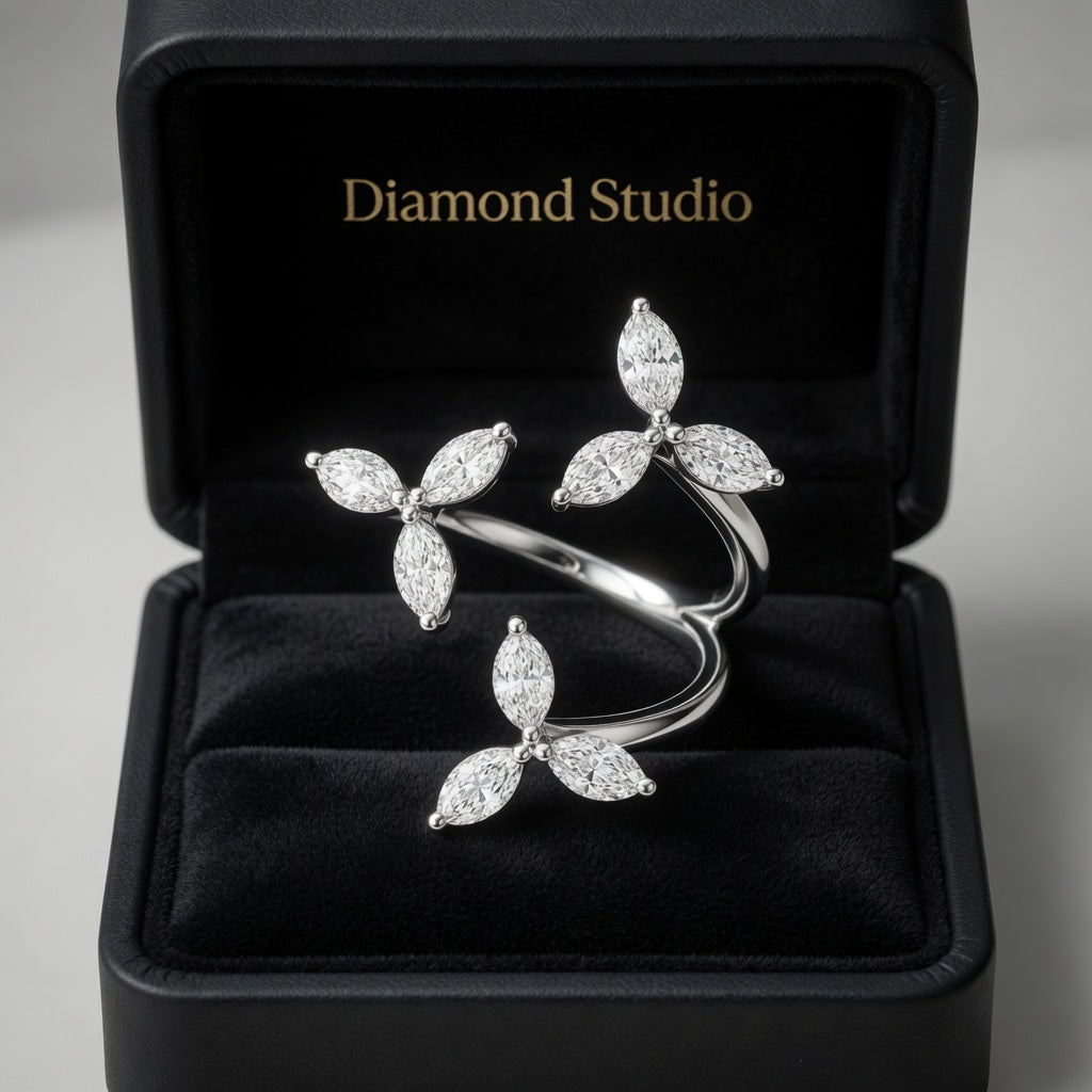 1.00 CT Lab-Grown Diamond Wrap Fashion Ring in 14K White Gold (D–F / VS1–VS2)