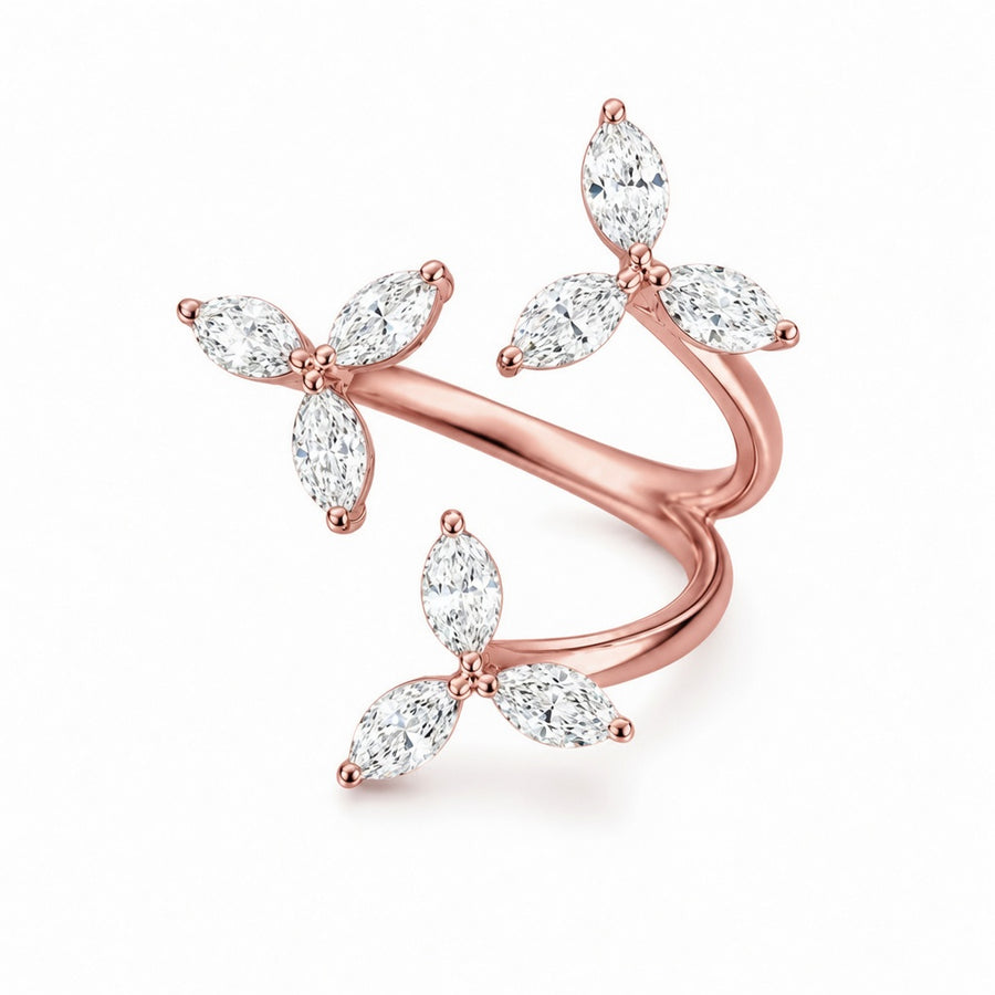 1.00 CT Lab-Grown Diamond Wrap Fashion Ring in 14K White Gold (D–F / VS1–VS2)