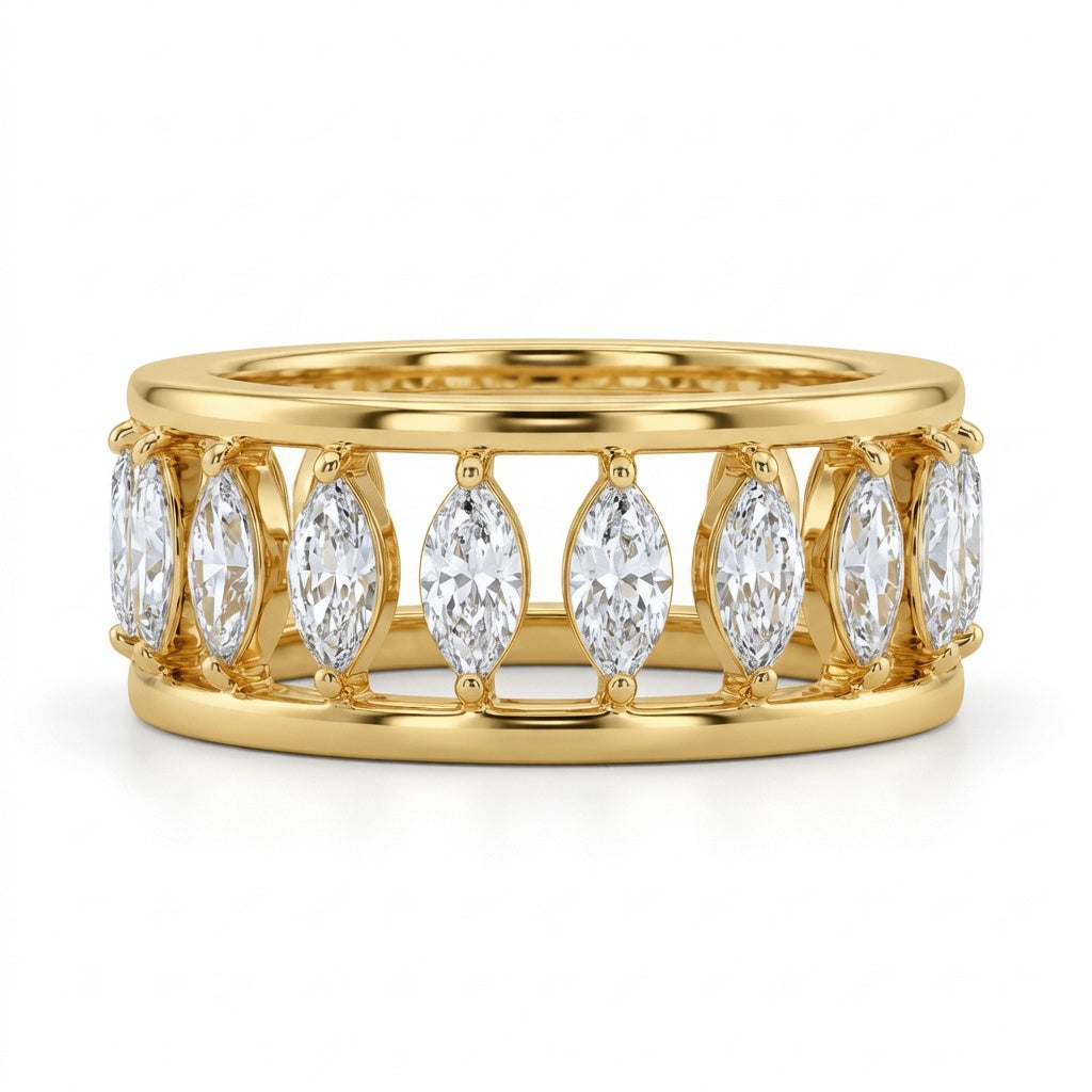 2.02 CT Lab-Grown Diamond Band Ring in 14K White Gold (D–F / VS1–VS2)