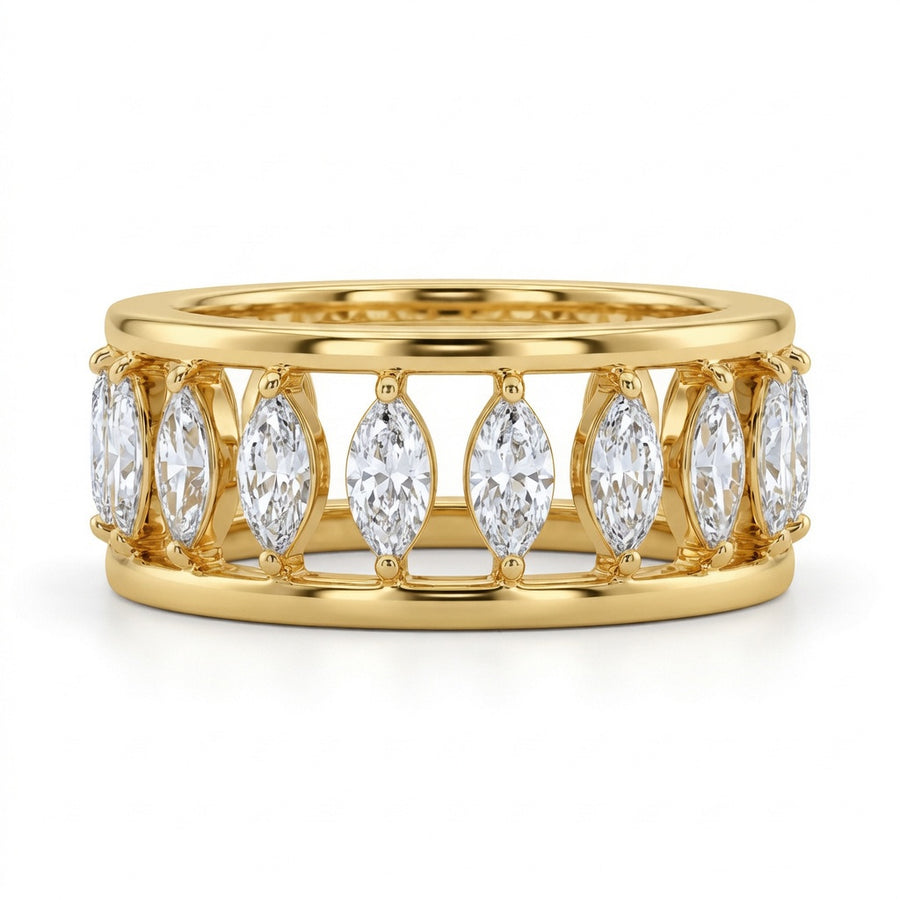 2.02 CT Lab-Grown Diamond Band Ring in 14K White Gold (D–F / VS1–VS2)