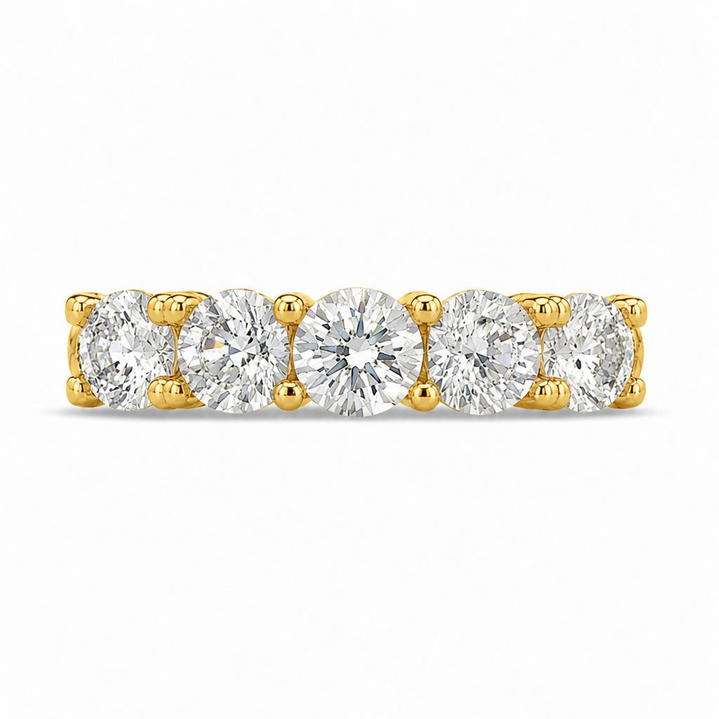 6.29 CT Lab-Grown Diamond Eternity Band in 14K White Gold (D–F / VS1–VS2)